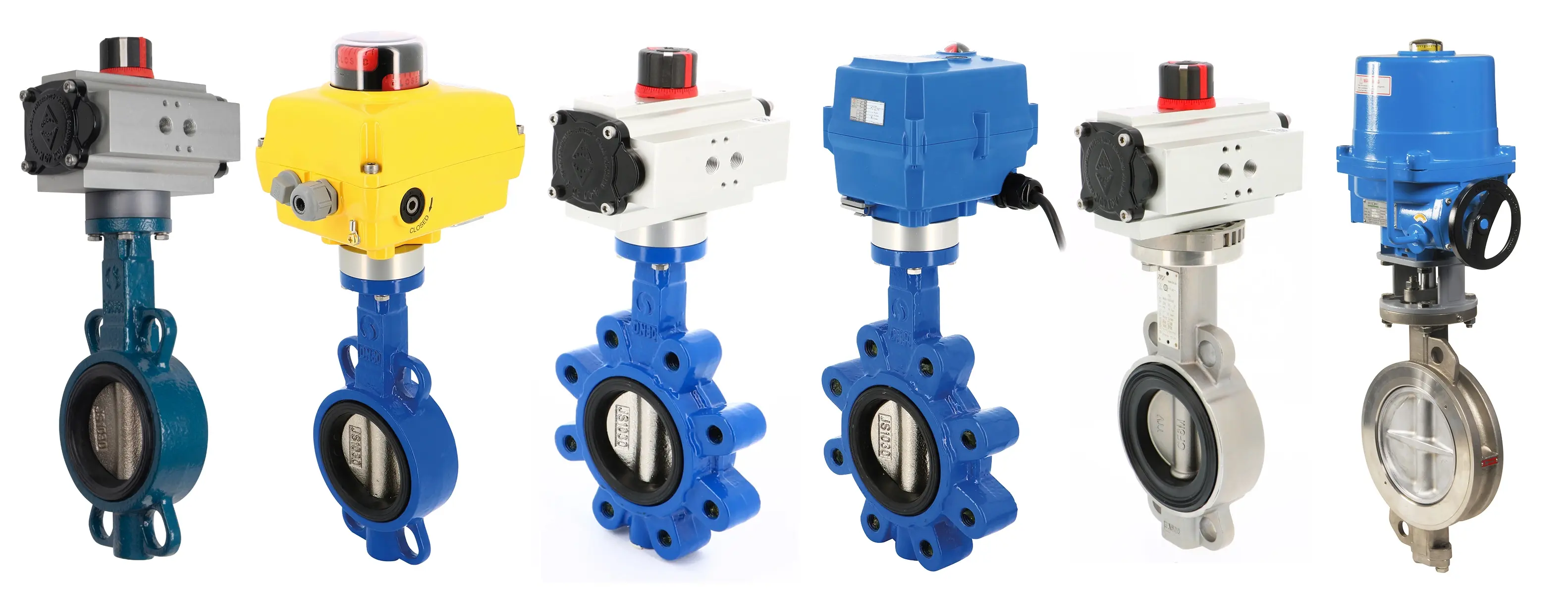 actuated butterfly valves
