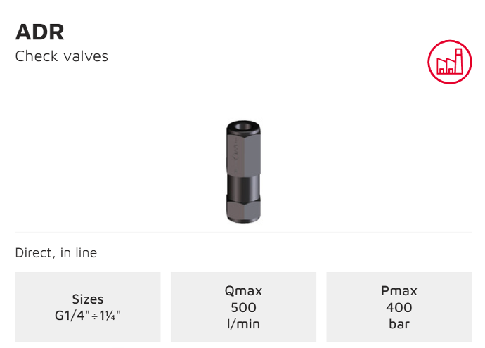 atos ADR check valves