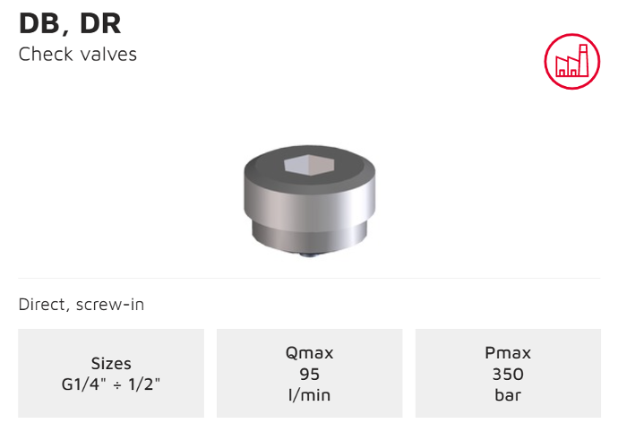 atos DB,DR check valves