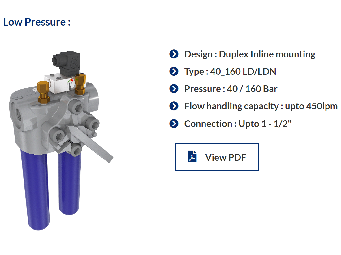 DUPLEX FILTER 40-160 LD/LDN