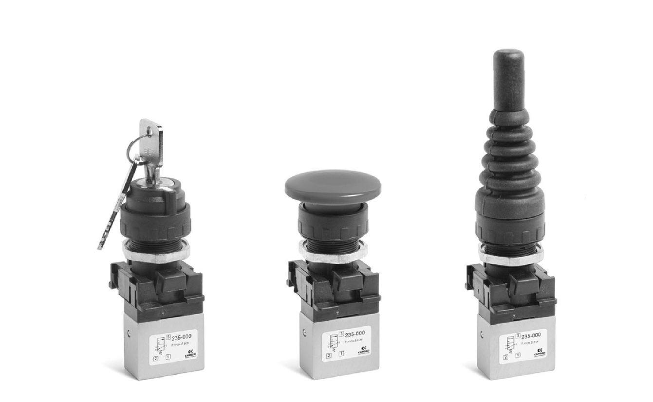 Serie 2:  3/2 NC, NO Ports M5, Cartridge Ø 4