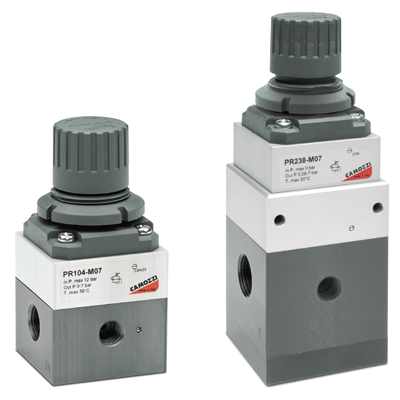 Series PR precision regulators with manual override